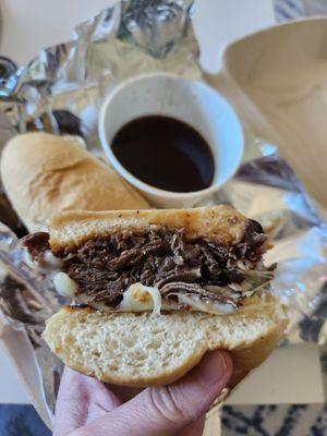 French Dip added cheese