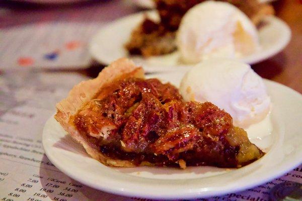 Chocolate Pecan Pie w/ Vanilla Ice Creams