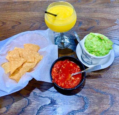 Mango $5.95 Margarita...Yumm! Salsa... ok. Chips complimentary