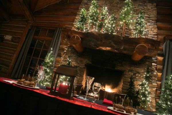 Fireplace in the Yellowstone ballroom for our wedding reception.