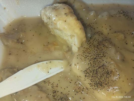 Biscuits and gravy, Massachusetts style.