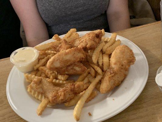 Chicken fingers. Made with breast meat