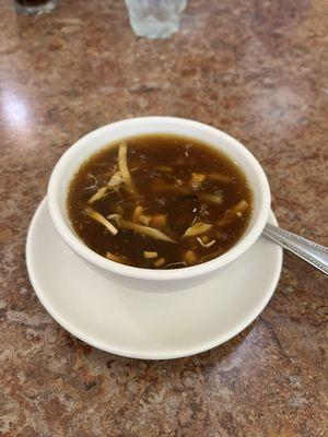 Soup of the day with lunch special- Hot & Sour Soup