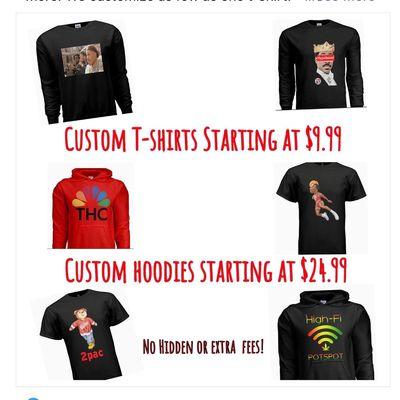 Milwaukee Custom T-Shirts $9.99 Custom Hoodies $24.99