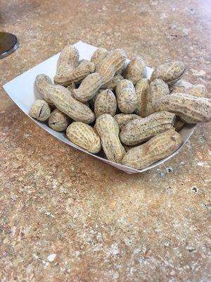 Complimentary peanuts