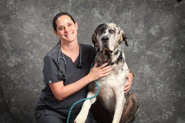 Dr. Desnoyers and her best pal, Kane