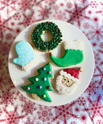 Holiday decorated cookies