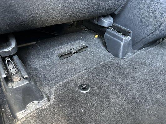 Didn't vacuum under the seats