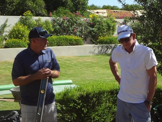 Owner/Designer Matt working on Hank Haney's (Tiger Woods' former instructor) backyard putting green. We are Celebrity Greens partner in CO.