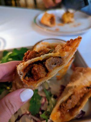 Bolognese egg rolls 100/10 my favorite thing!