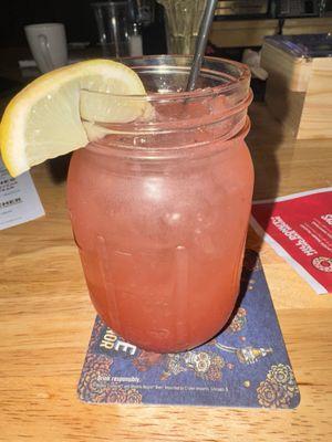 Strawberry mason jar martini