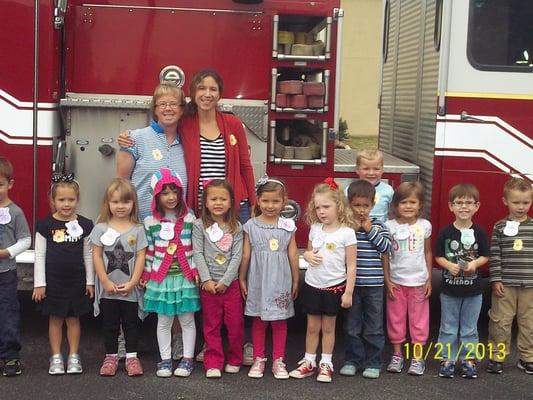 Cedar Park Firemen paid us a visit and talked about fire safety!