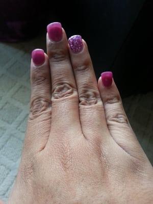 Acrylics gel polish manicure