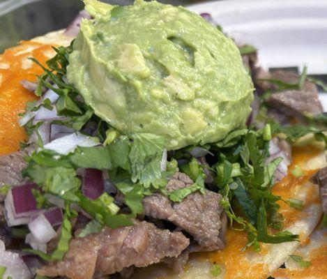 Rib Eye Taco with cheese and guac!