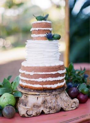 "Half naked cake" from Cloud 9 Bakery