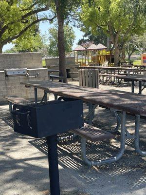 BBQ area with tables & sinks