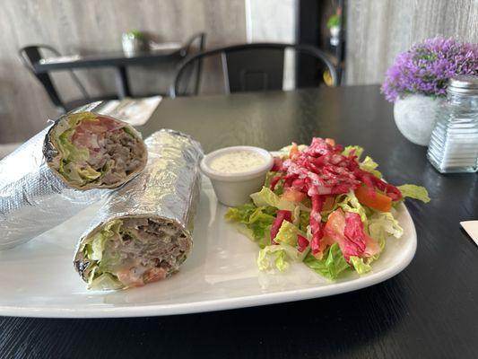 Lamb & beef gyro wrap. Great value and delicious!