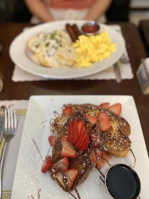 Valentine's Special  Coconut cheesecake stuffed French toast