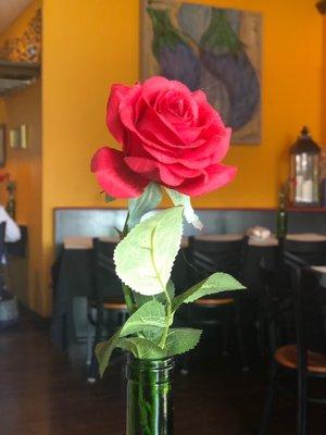 It's a rose. It's fake but it's a rose. Enjoy