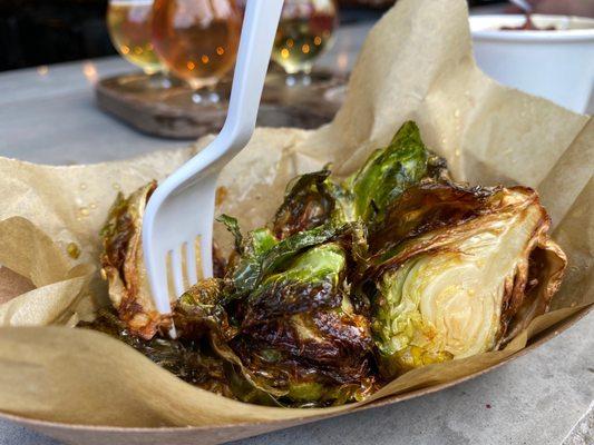 Fried Brussel spouts