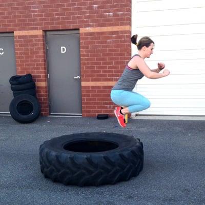 Have you ever flipped a giant tire? Jumped through one? Done step-ups on one? Or hit one with a sledge hammer? We have!