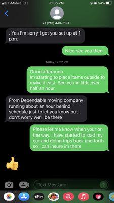 Text from company