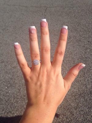 Love my nails pink & whites!