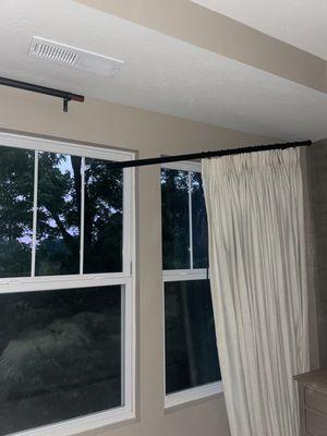 Bar falls everytime I open the drapes. (Installed for less than 24hrs)