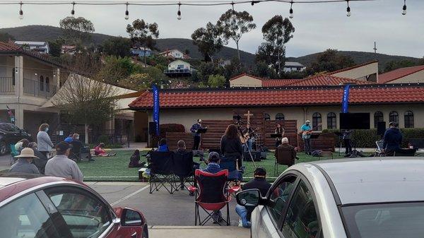 Drive-In outdoor worship and streaming live on Sundays at 5PM.