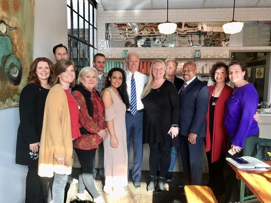 In April 2018, Gilda's Club Middle Tennessee staff and members met with former Vice President Joe Biden as a part of his cancer moonshot.