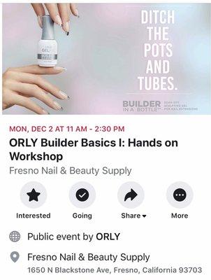 ORLY workshop on December 2, 2019!