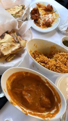 Butter Chicken + Chicken Buriyani + Garlic Naan