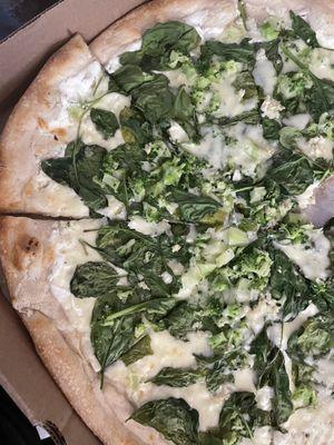 Veggie white pizza (without tomato)