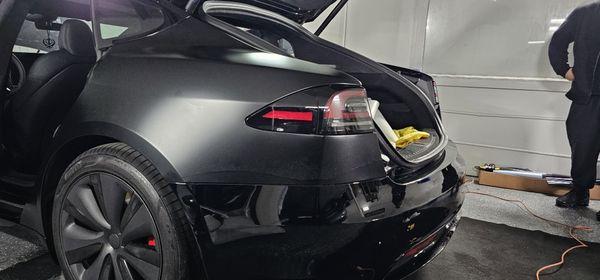 From gloss to Satin Black #paintprotection