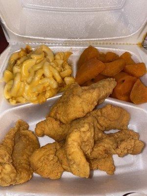 5-Piece Fish Meal+Mac-N-Cheese+Candied Yams, 'Build-a-Meal' Option (Select a Main, Select 2 Sides) =$7.99 w/o Tax