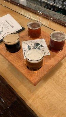 Calibration double cream stout, go west double IPA, birth day berliner weisse, and benevolant brewer scottish 80 (my favorite of the four!)