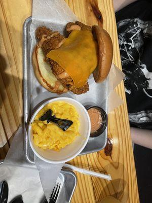 Chicken sandwich with Cheddar