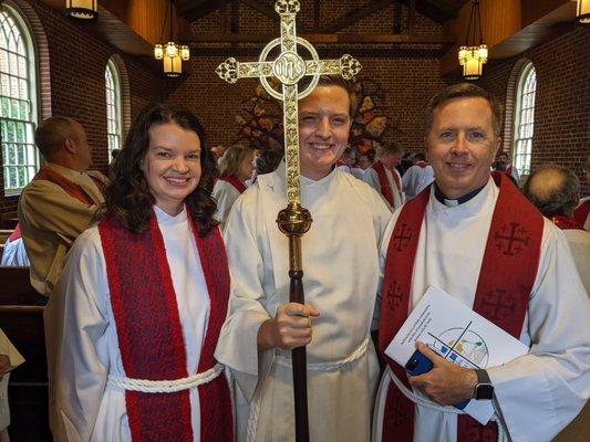 Our team is always ready to serve! Pastor Kate Costa, Drew Sonnenberg, and Pastor Dave Sonnenberg at a regional church event.