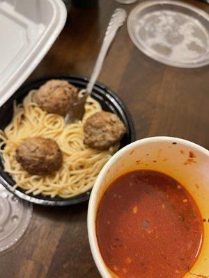 Meatball with the marinara sauce