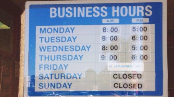 Business hours