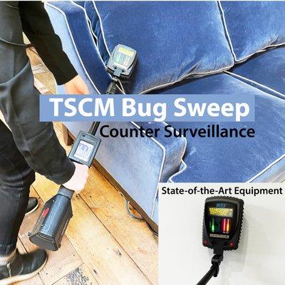 TSCM Bug sweep services of homes, offices, vehicles