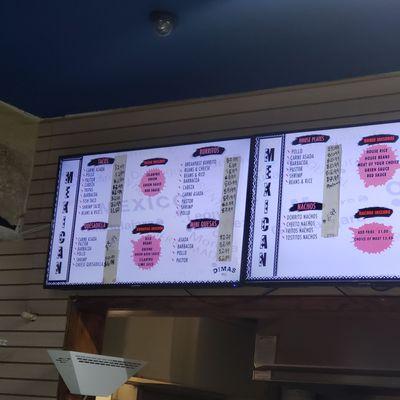 New menu as of 10-3-2022