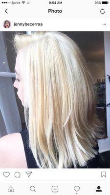 From medium brown to this glorious blonde in 1 session