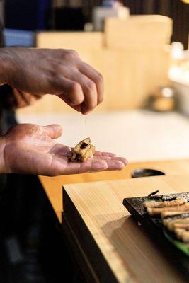 Edomae zushi sea water eel -- Anago