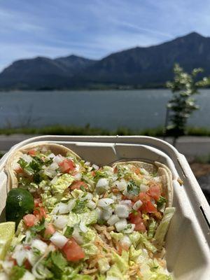 Veggie tacos by the Columbia