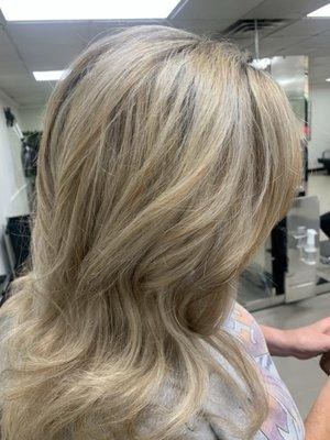 Beautiful Blonde creation inside Salon West.