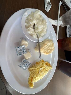 Two Eggs, Grits and Biscuit