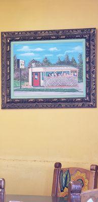 A customer painted this of their small establishment.   So cute.  They are very proud people.