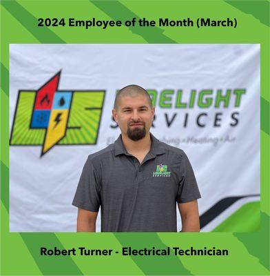 Congrats to Robert Turner for earning Employee of the Month honors for March 2024!