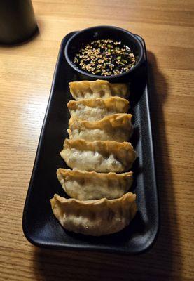 Mandu ( Dumplings ) We chose the pork filling. The edges were crispy with a soft shell. Nice flavor. 8/10